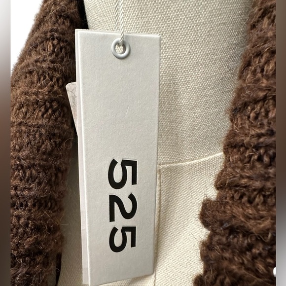 525 AMERICAN Sweater Coat Belt Brown Toasted Almond Knit Women Size XS $179 MSRP - Picture 9 of 11